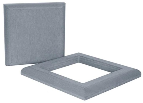 Комплект крышка и юбка ДПК для столба Polivan DENPASAR серый купить в Шилке