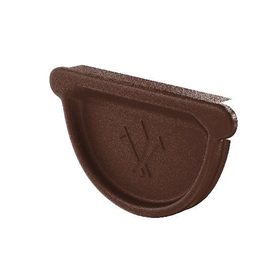 Водосток Aquasistem, Система 125x90 - Заглушка желоба универсальная RAL 8017 Коричневый matt купить в Шилке