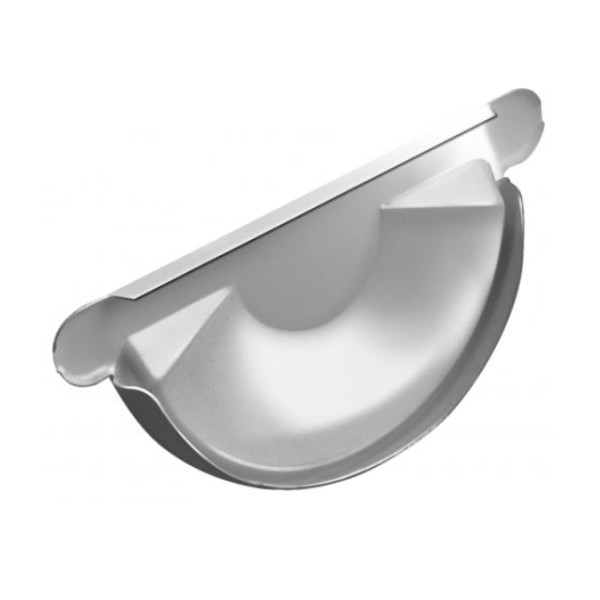 Водосток Grand Line 125x90 – Заглушка желоба RAL 9003 купить в Шилке