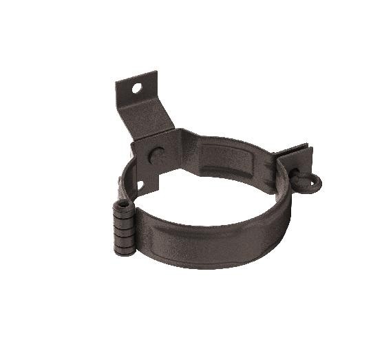 Водосток Aquasistem, Система 125x90 - Декоративный хомут трубы под дерево с комплектом крепления RR 32 Тёмно-коричневый matt купить в Шилке