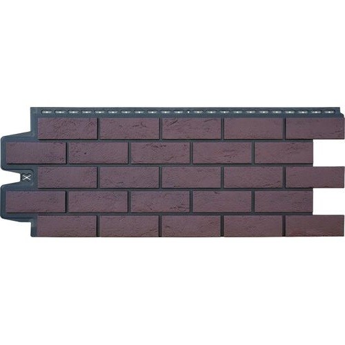 Фасадная панель Grand Line Состаренный кирпич Элит каштан, ШОВ черный купить в Шилке