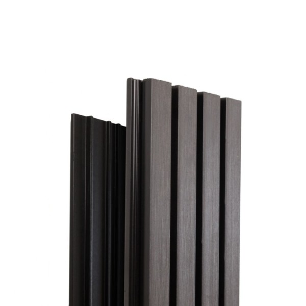 Фасадная доска Ecodecking Техно реечная 200х26х3000 Графит купить в Шилке