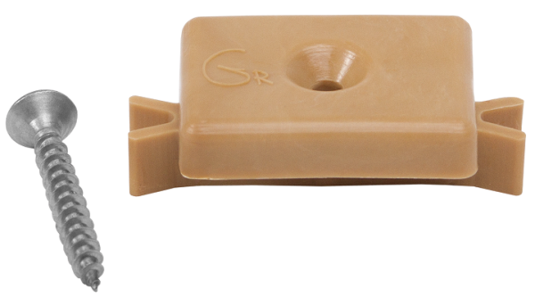 Пластиковая клипса с саморезом, Grinder шовный монтаж 5 mm бежевый купить в Шилке