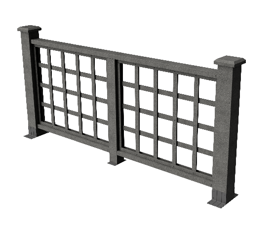 Ограждения декоративное ДПК GRINDERDECO Дувр серый базальт купить в Шилке