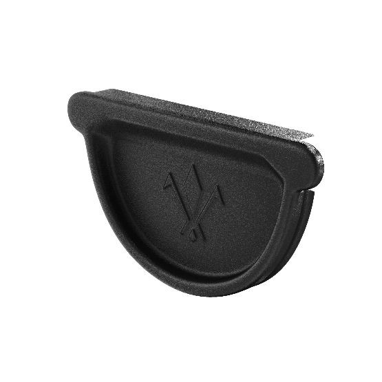 Водосток Aquasistem, система 125x90 - Заглушка универсальная с резиновым уплотнителем RAL 9005 Чёрный купить в Шилке