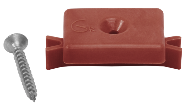 Пластиковая клипса с саморезом, Grinder шовный монтаж 5 mm красный купить в Шилке