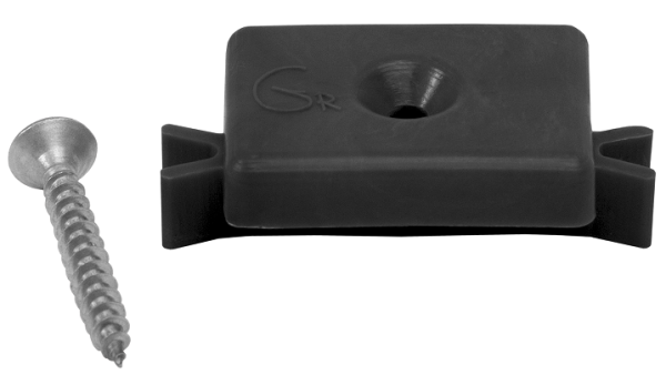 Пластиковая клипса с саморезом, Grinder шовный монтаж 5 mm чёрный купить в Шилке