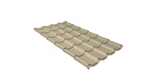 Металлочерепица камея 0,5 Satin RAL 1015 светлая слоновая кость купить в Шилке