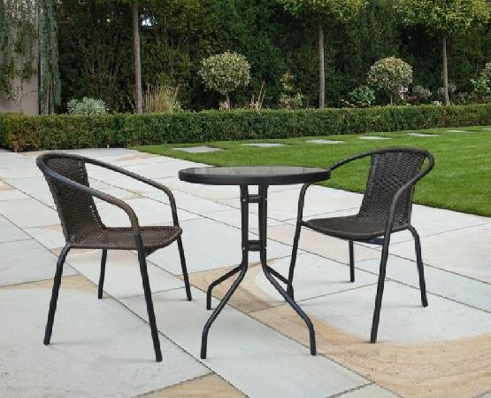 Комплект плетеной мебели AFINA из иск. ротанга Асоль-LR02 LRC-02/LRT-02-D60 Dark Brown купить в Шилке