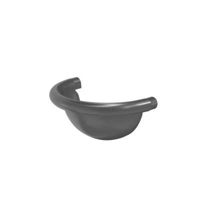 Водосток Aquasistem, система 150x100 - Заглушка желоба полукруглая RR 23 Маренго