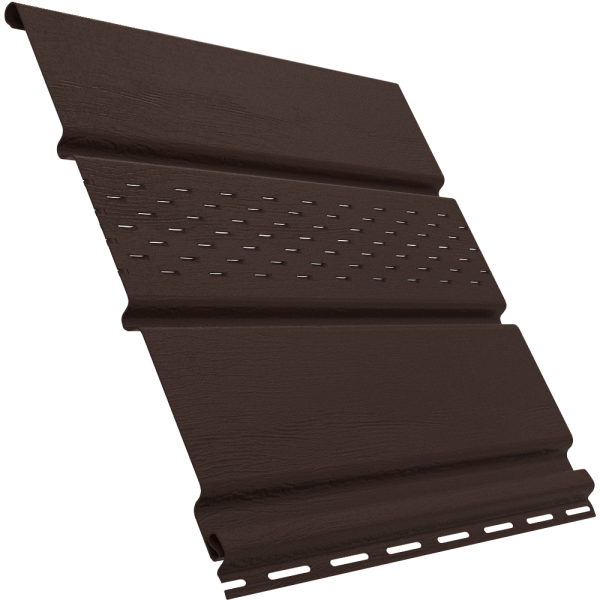 Софит Ю-Пласт перфорация по центру, коричневый купить в Шилке