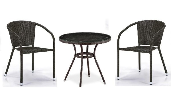 Комплект плетеной мебели AFINA из иск. ротанга Асоль-7 T282ANT/Y137C-W53 Brown 2Pcs купить в Шилке