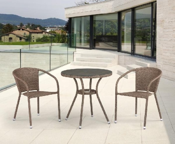 Комплект плетеной мебели AFINA из иск. ротанга T282ANT/Y137C-W56 Light Brown 2Pcs купить в Шилке