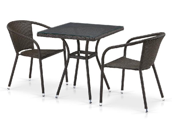 Комплект плетеной мебели AFINA из иск. ротанга T282BNT/Y137C-W53 Brown 2Pcs купить в Шилке