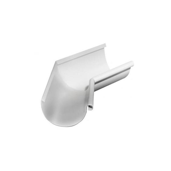 Водосток Grand Line 125x90 – Угол внутренний 135° RAL 9003 купить в Шилке