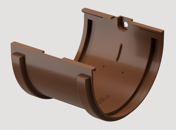 Соединитель желобов ПВХ Docke STANDART Светло-коричневый купить в Шилке