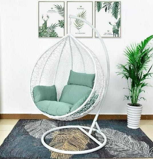 Кресло Подвесное из искусственного ротанга AFM-168A-XL White/Green купить в Шилке