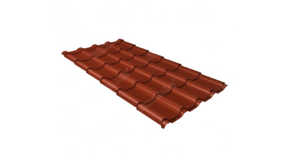 Металлочерепица камея 0,5 Satin RAL 8004 терракота купить в Шилке