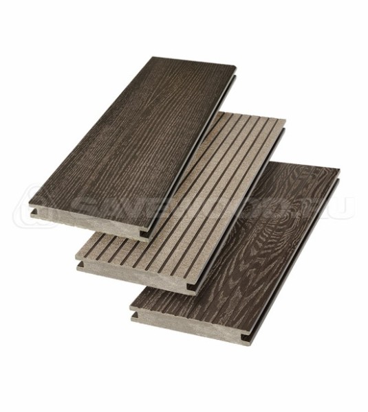 Террасная доска SW Fraxinus (R) полнотелая «SaveWood» Темно-коричневый купить в Шилке