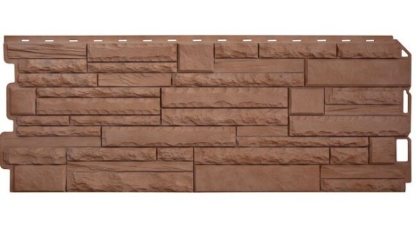Фасадная панель Альта-Профиль Скалистый камень ЭКО Терракотовый купить в Шилке