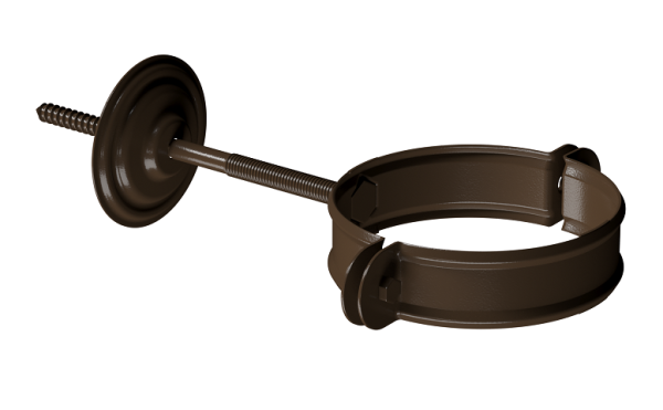 Хомут трубы D90 Döcke STAL PREMIUM Каштан, (RAL 8017) купить в Шилке