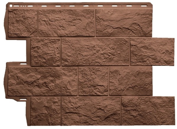 Фасадная панель Альта-Профиль Туф ЭКО Терракотовый купить в Шилке