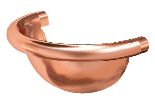 Водосток Aquasistem, система 150/100 - Заглушка желоба полукруглая медная купить в Шилке