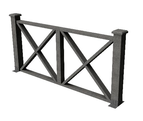 Ограждения декоративное ДПК GRINDERDECO Тауэр серый базальт купить в Шилке