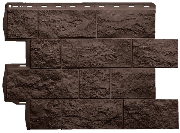 Фасадная панель Альта-Профиль Туф ЭКО Коричневый купить в Шилке