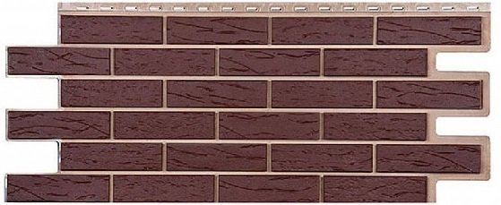 Фасадная панель T-Сайдинг-Кирпич Саман Коричневый купить в Шилке