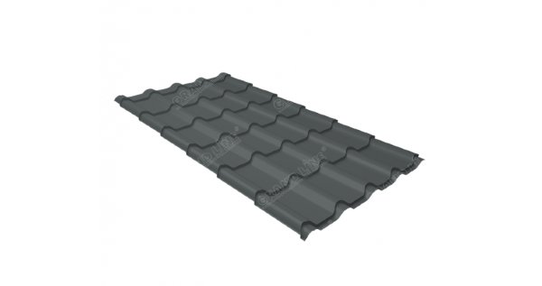 Металлочерепица камея 0,45 PE RAL 7005 мышино-серый купить в Шилке