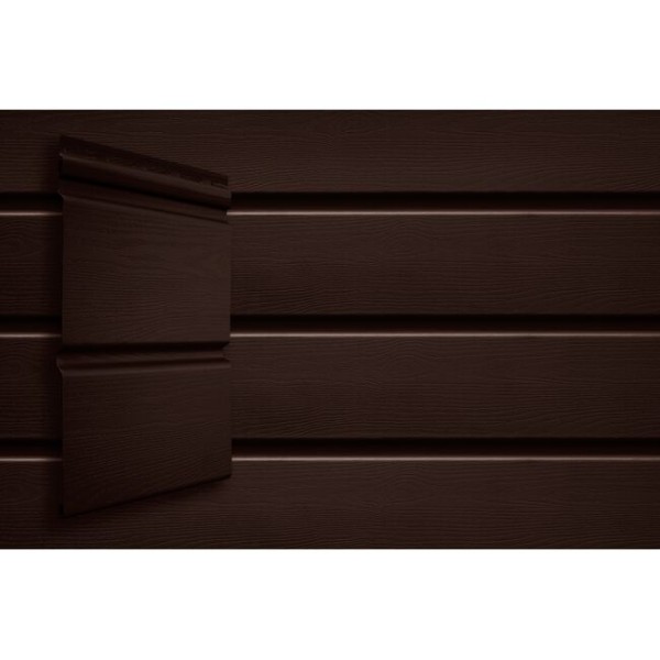 Виниловый сайдинг Grand Line Double-Брус Тёмный Дуб купить в Шилке