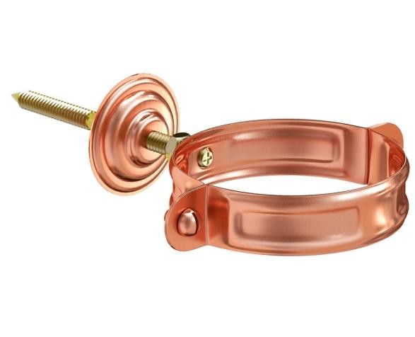 Водосток Aquasistem, система 125x90 - Хомут для крепления трубы медный d90мм купить в Шилке