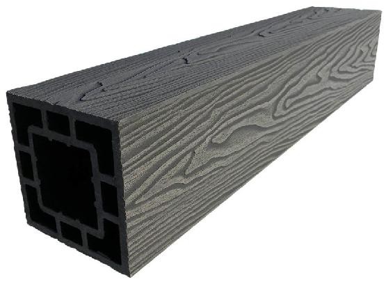 Столб опорный ДПК 3D GardenParkett фактура дерева Графит купить в Шилке