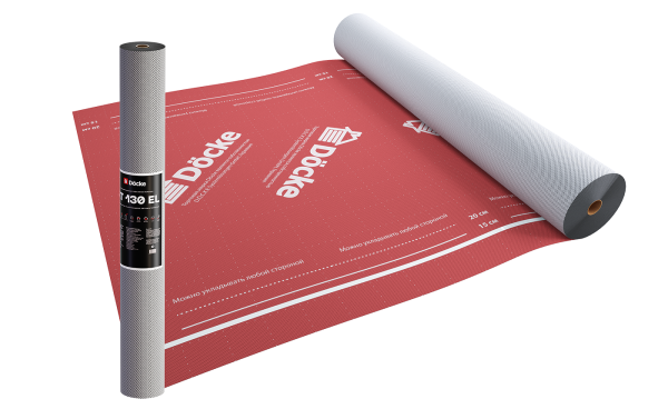 Супердиффузионная мембрана Docke, АT 130 EL трёхслойная, (универсальная с клеевой полосой) купить в Шилке