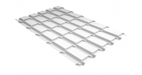 Металлочерепица GL квадро профи 0,45 PE RAL 9003 сигнальный белый купить в Шилке