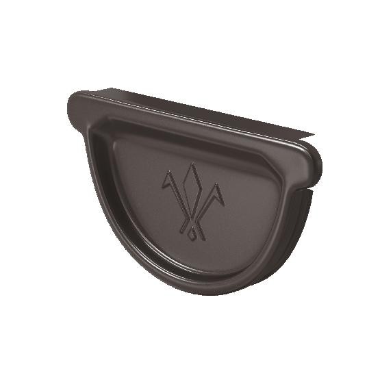 Водосток Aquasistem, система 125x90 - Заглушка универсальная с резиновым уплотнителем RR 32 Тёмно-Коричневый купить в Шилке