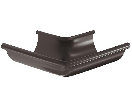 Водосток Aquasistem, система 125x90 -  Угол желоба, наружный 90° RR 32 Тёмно Коричневый купить в Шилке