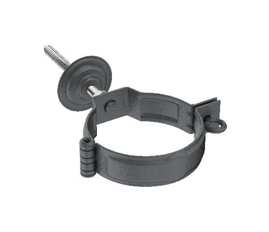 Водосток Aquasistem, Система 150/100 - Декоративный хомут c метизом в сборе RR 23 Маренго matt купить в Шилке