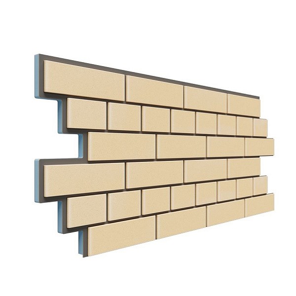 Фасадная термопанель Доломит кирпич 20мм Светло-жёлтый купить в Шилке