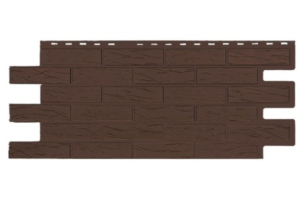 Фасадная панель T-Siding Кирпич Саман Эко Браун купить в Шилке