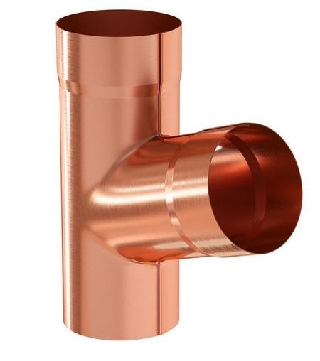 Водосток Aquasistem, система 125x90 - Тройник трубы медный купить в Шилке