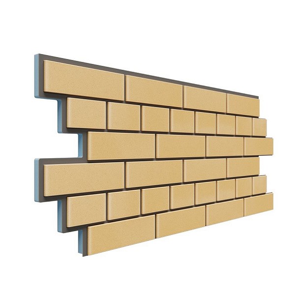 Фасадная термопанель Доломит кирпич 20мм Жёлтый купить в Шилке