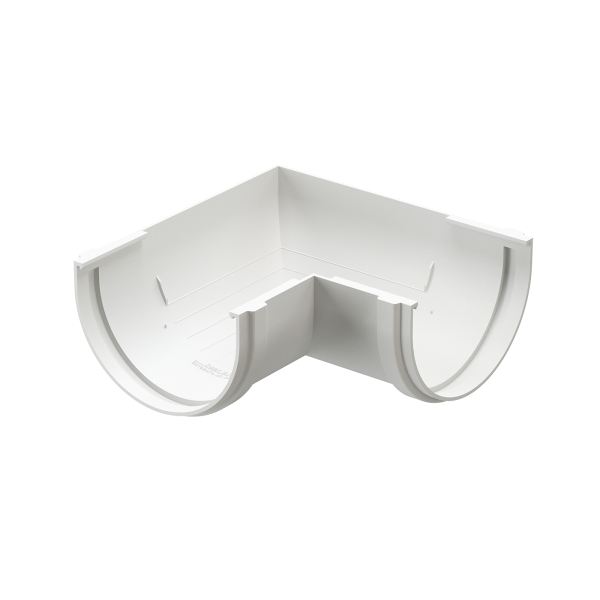 Угол желоба 90˚ Docke Premium ПВХ - Пломбир купить в Шилке