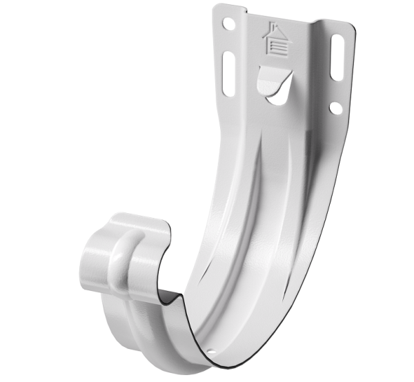 Карнизный кронштейн (штампованный) D125Döcke STAL PREMIUM Пломбир, (RAL 9010) купить в Шилке