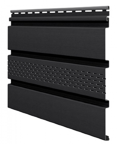 Софит ламинированный VOX UNICOLOR с центральной перфорацией, Графит купить в Шилке